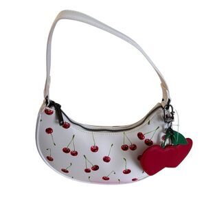 Betsey Johnson Cherry on Top Faux Leather Shoulder Bag.